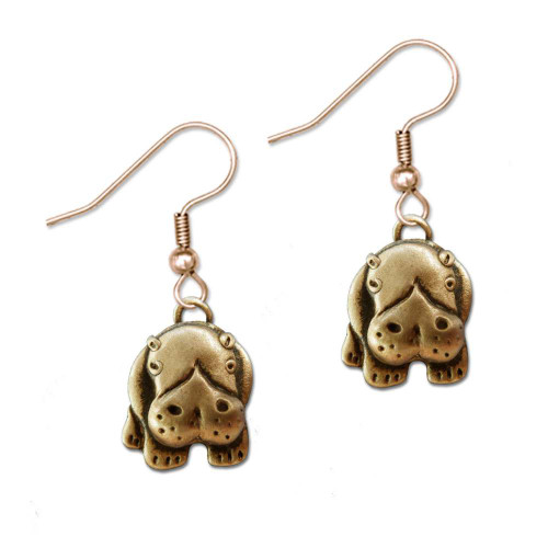 Bronze Hippo Earrings Bronze Hippo Earrings