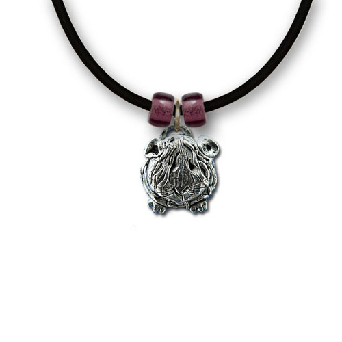 Pewter Long Haired Guinea Pig Necklace