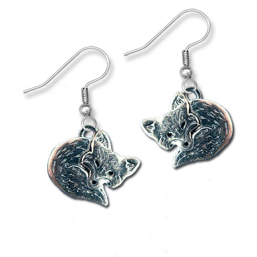 Pewter Fox Earrings