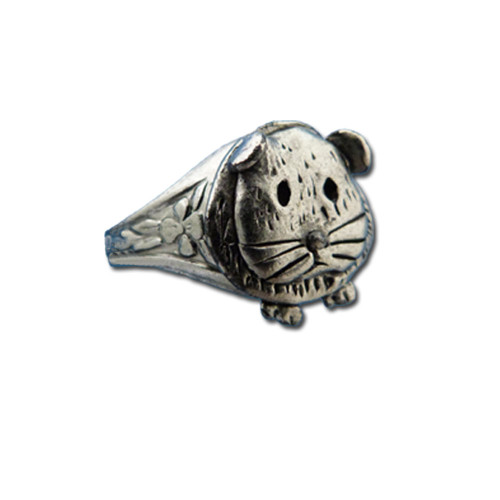 Pewter Guinea Pig Ring