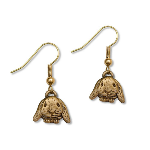 Bronze Lop-Eared Rabbit Earrings
