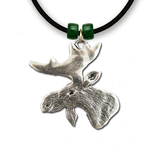 Pewter Moose Necklace