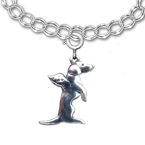 Sterling Silver Dachshund Angel Charm Sterling Silver Dachshund Angel Charm