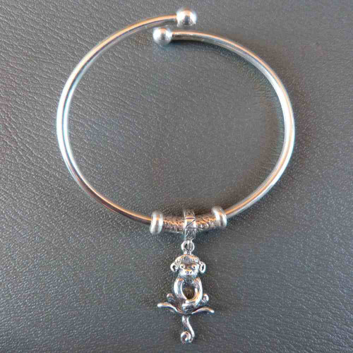 European Style Sitting Monkey Charm Bracelet