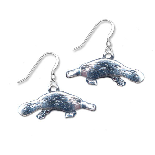 Sterling Silver Platypus Earrings   