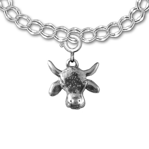 Sterling Silver Brahman Charm