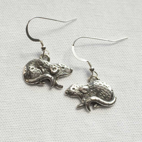 Sterling Silver Dumbo Rat Earrings