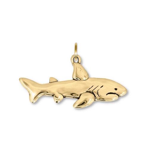 14K Gold Shark Charm