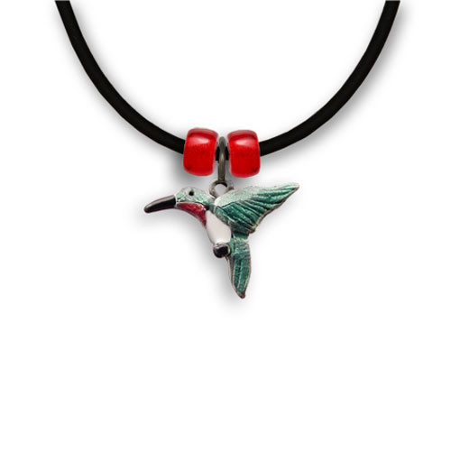 Enamel Hummingbird Necklace