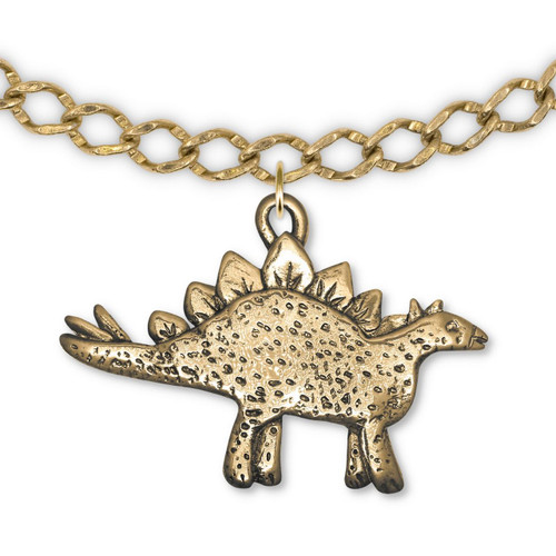 14K Solid Gold Stegosaurus Charm