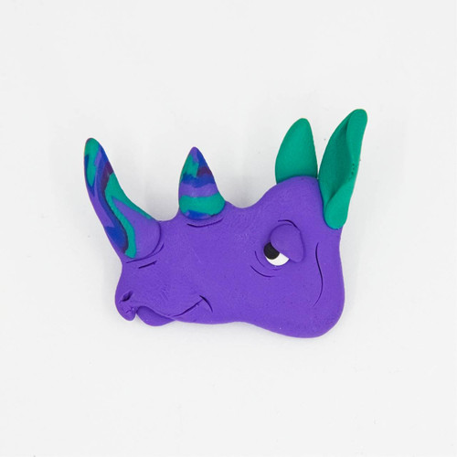 Purple Rhino Pin