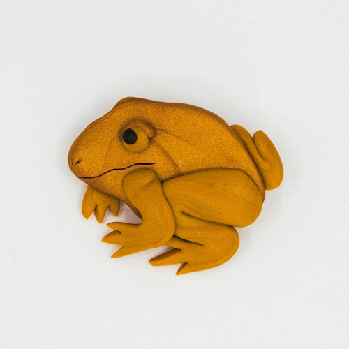 Whimsical Gold Colored Frog Pin