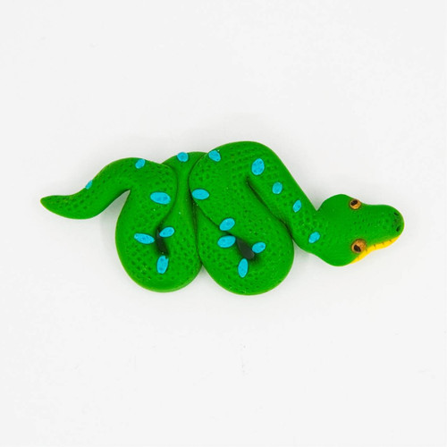 Green Boa Snake Pin