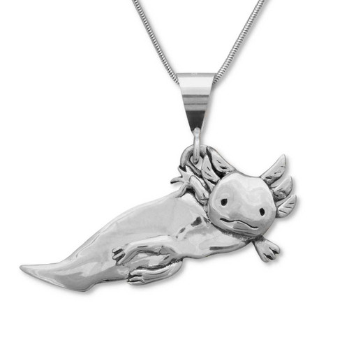 Sterling Silver Axolotl Pendant