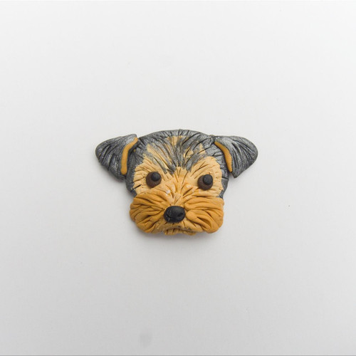 Vintage Polymer Clay Cute Puppy Pin
