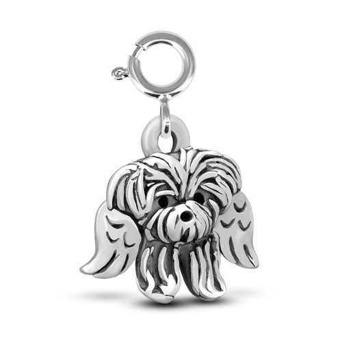 Sterling Silver Shorkie Angel Charm