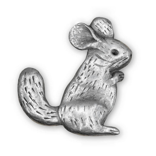 Pewter Chinchilla Lapel Pin