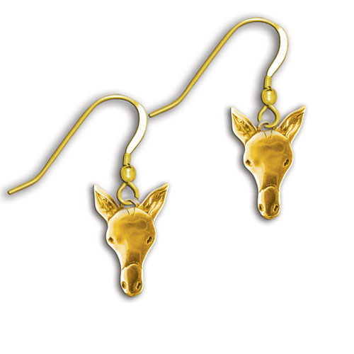 14k Solid Gold Mule Earrings