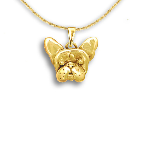 Amazon.com: Gold Cube Lab Real 14k Solid Gold French Bulldog Necklace,  Personalized French Bulldog Pendant, Charm French Bulldog Coin Necklace,  Dainty Dog Jewelry (0,65 inches / 16,5 mm, solid gold 14k) : Handmade  Products