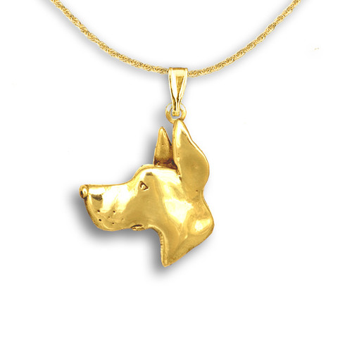 Buy Great Dane Jewelry Solid Gold Pendant and Necklace Online in India -  Etsy