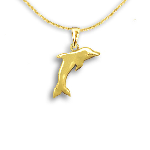 Cute 14k Dolphin Necklace - Jewelry