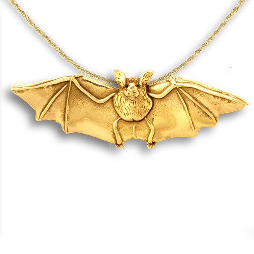 Lasor cut, top-quality Stainless-steel Bat Necklace Gold or Silver –  Guiding Lights Boutique