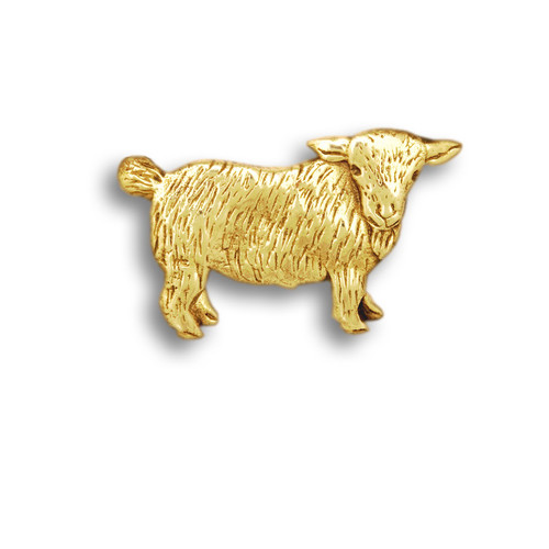 14k Solid Gold Goat Pin