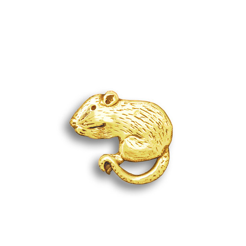 14K Solid Gold Rat Charm - Rat Charms - Rat Jewelry