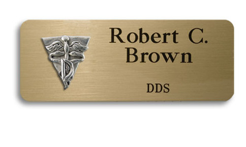 Dental Caduceus Symbol Name Badge