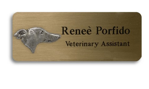 Greyhound Name Badge