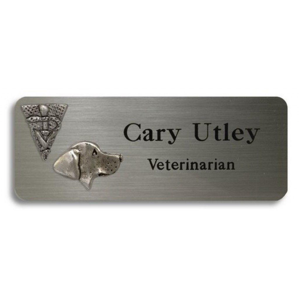 Name Tags With 2 Pewter Animals