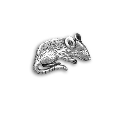 Sterling Silver Mouse Pin - Mouse Jewelry