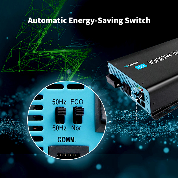 1000W 12V Pure Sine Wave Inverter with Power Saving Mode
