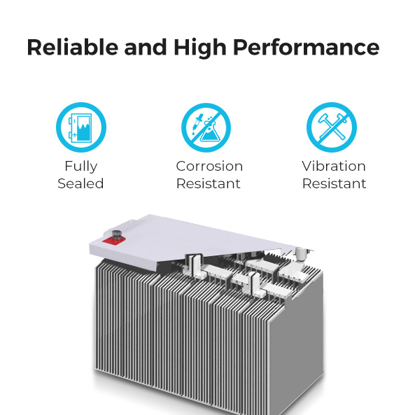 12V 100Ah Deep Cycle AGM Battery with Battery Box