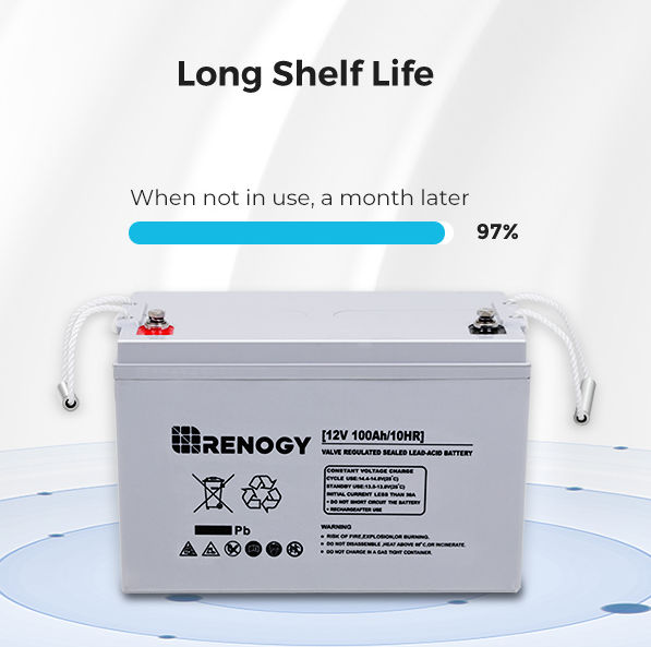 12V 100Ah Deep Cycle AGM Battery with Battery Box