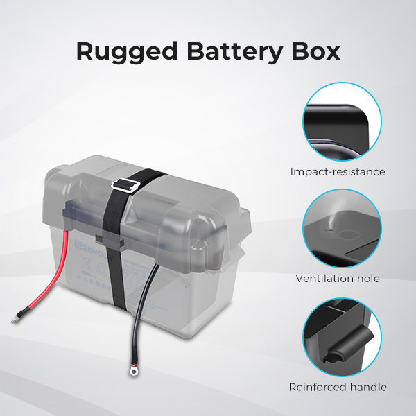 Renogy 12V 100Ah Deep Cycle Hybrid GEL Battery with Battery Box 