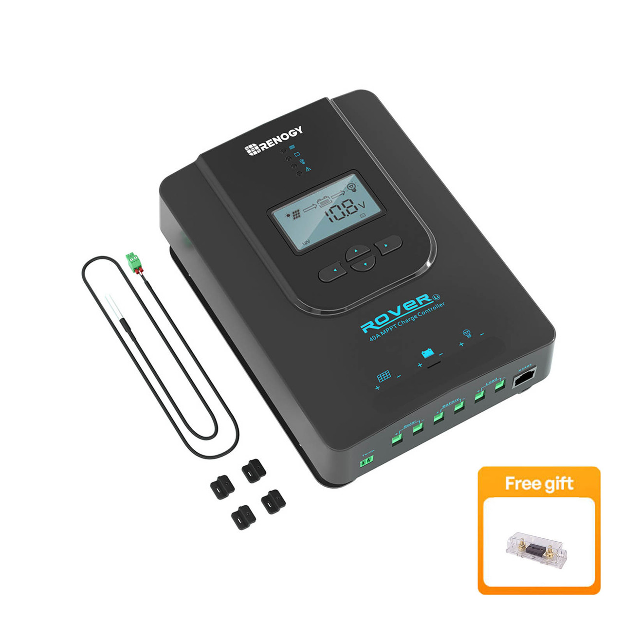アクセサリー Renogy Rover 40A MPPT Charge Controller Li 40 Amp Rover MPPT Solar Charge Controller | Renogy Solar