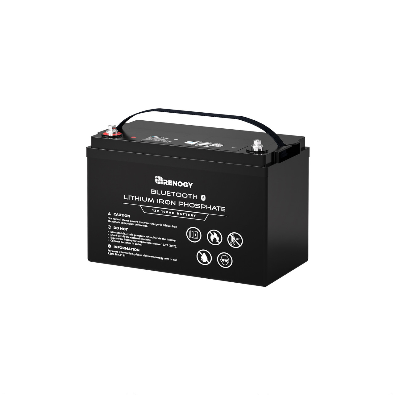 LiFePO4 Lithium Battery 12V 100Ah with Bluetooth & Low Temp off