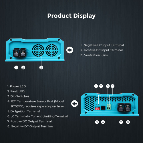 12V 60A DC to DC On-Board Battery Charger | Renogy Solar