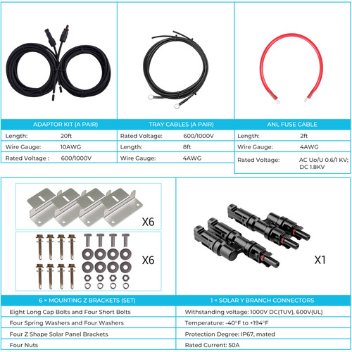 Paneles solares flexibles Para caravana, kit completo de 600 w