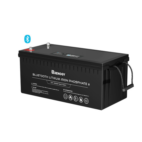 12V 200Ah Lithium Iron Phosphate Battery w/ Bluetooth