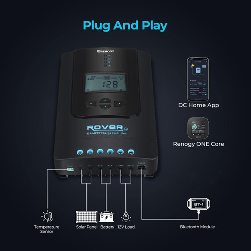 Li 40 Amp Rover MPPT Solar Charge Controller | Renogy Solar