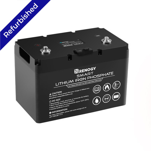 Open Box 12V 100Ah Self-Heating Smart Lithium Iron Phosphate Battery