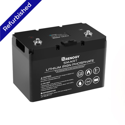 Refurbished 12V 100Ah Self-Heating Smart Lithium Iron Phosphate Battery