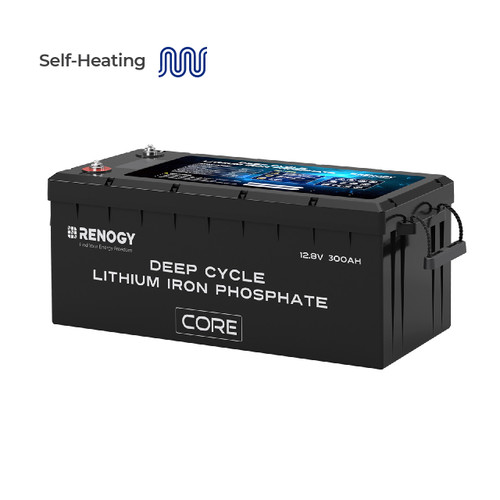Core - Renogy 12V 300Ah Deep Cycle Lithium Iron Phosphate Battery w/Self-Heating