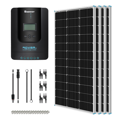 ECO-WORTHY 200 Watt 12V Complete Solar Panel Starter Kit for RV Off Grid  with Battery and Inverter: 200W Solar Panels+30A Charge Controller+50Ah
