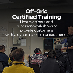 Off-grid certified training