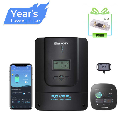 Rover 60 Amp MPPT Solar Charge Controller | Renogy Solar
