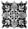 Crochet flower square pattern iillustration, Mail Order No 3996