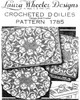 Vintage 1938 filet crochet rose luncheon set pattern design 1785